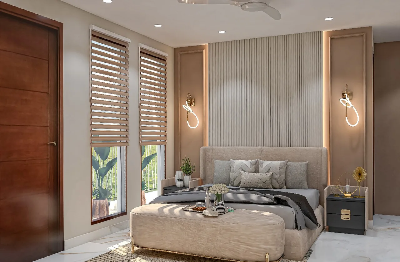 Guest-ready neutral bedroom prepared for short-stay arrivals